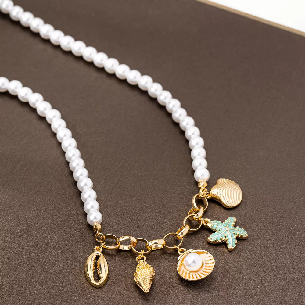 Ocean Series Charm Pearl Necklace, image 2