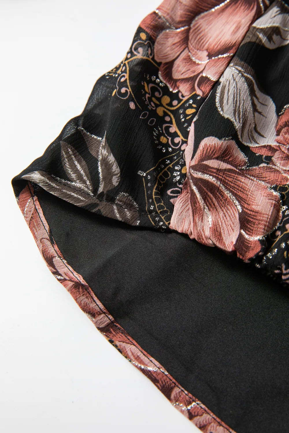 Printed Surplice Long Sleeve Blouse, image 6