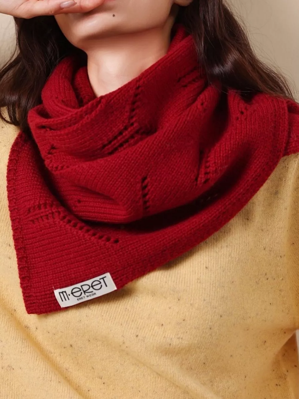100% Wool Openwork Scarf, image 10