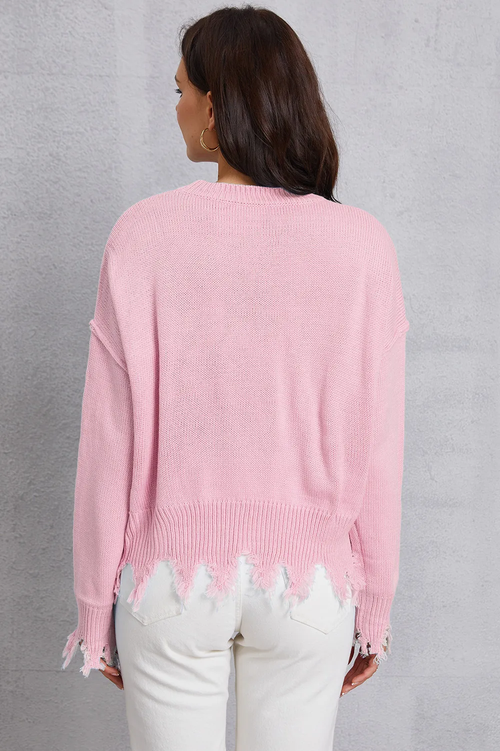 Lip Fringe Round Neck Sweater, image 12