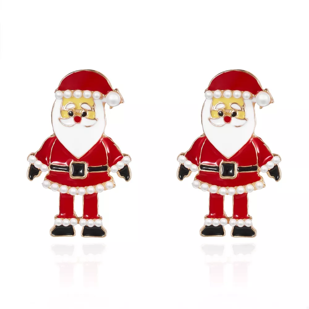 Christmas Santa Claus Stud Earrings, image 5