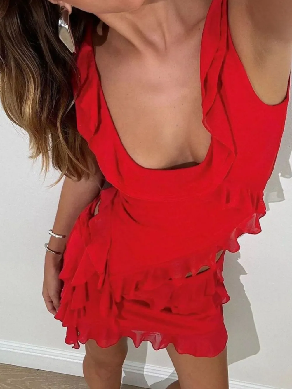 Ruffled Scoop Neck Tank and Skirt Set, image 32