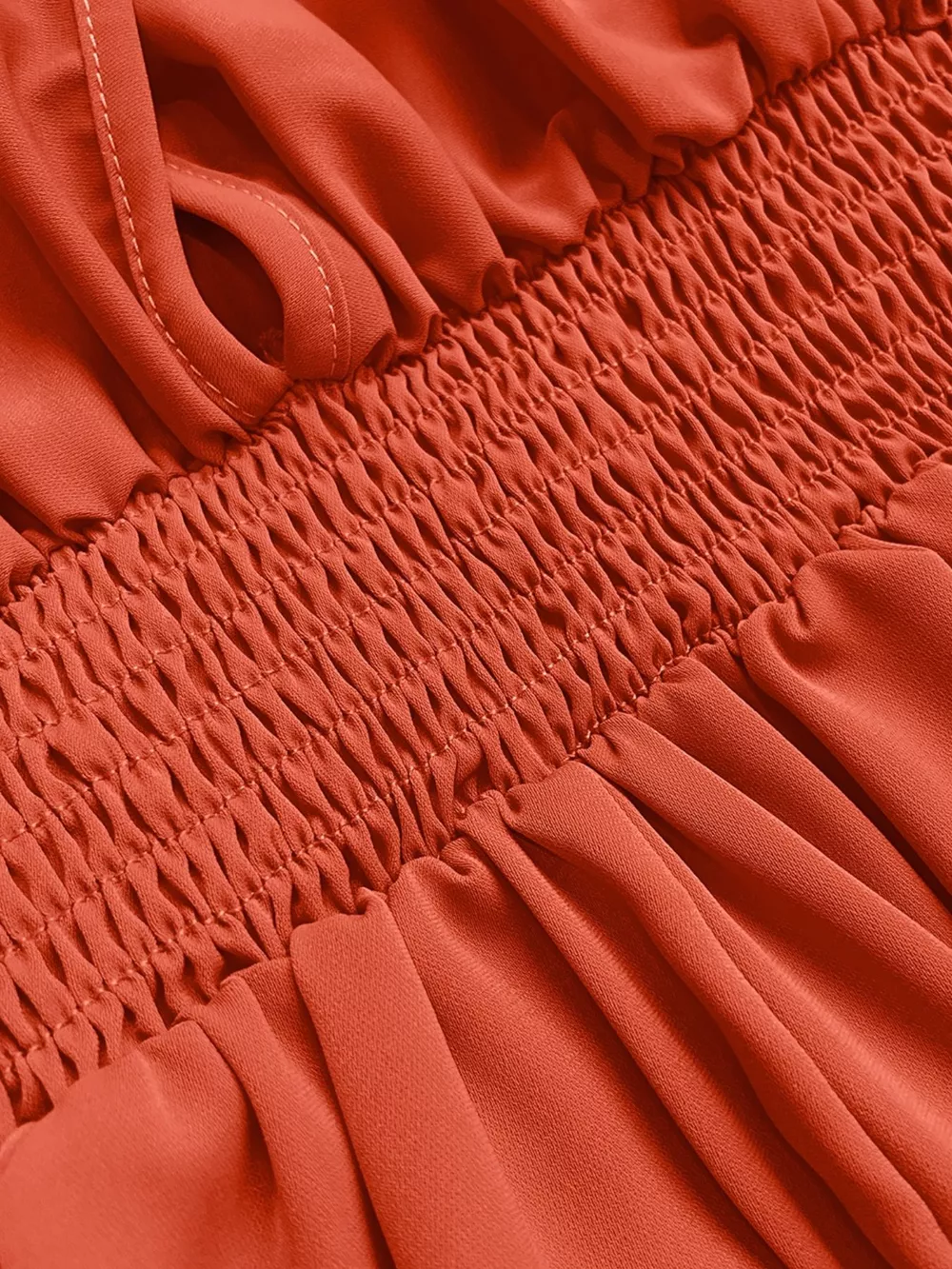 Smocked Ruched Sleeve Maxi Dress, image 3