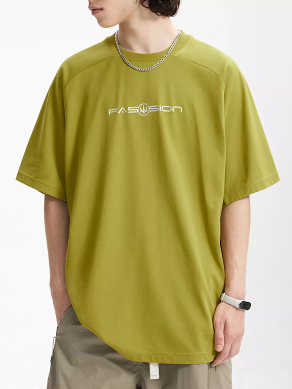 Men's Letter Round Neck Half Sleeve T-Shirt, image 2