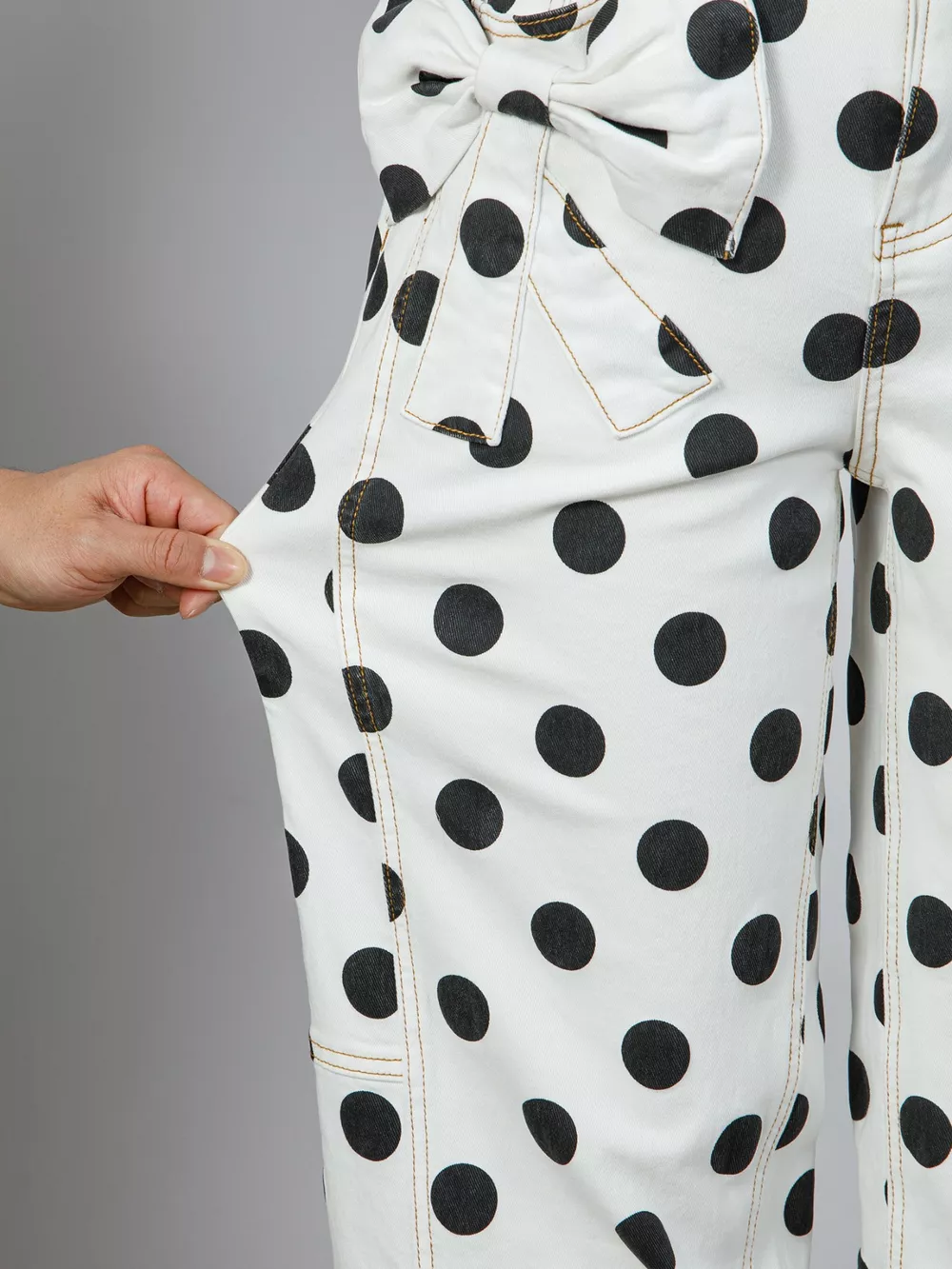 Polka Dot High-Waisted Jeans, image 11