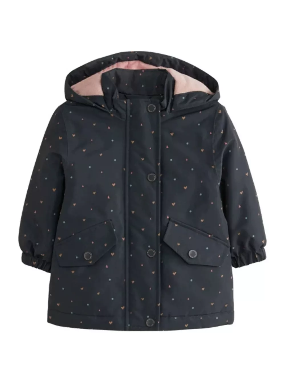Children's Heart Print Zip Up Jacket, image 3