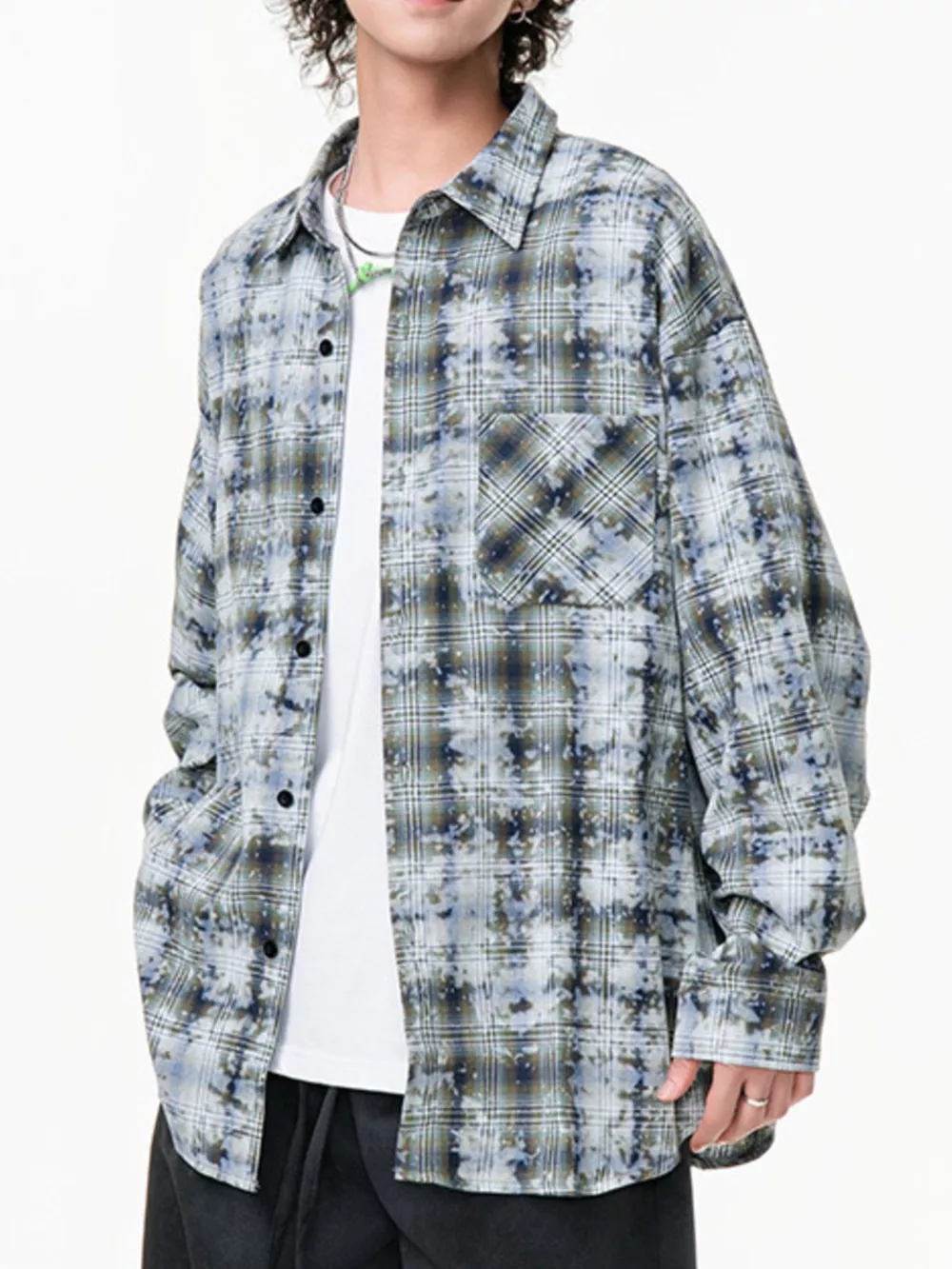 Men's Plus Size Plaid Button Up Long Sleeve Shirt, image 4