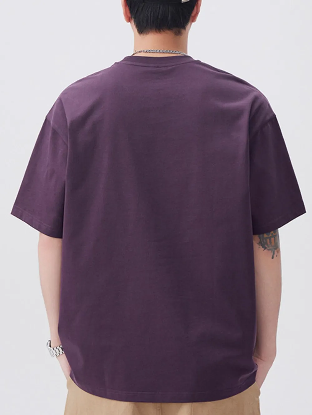 Men's Plus Size Round Neck Short Sleeve T-Shirt, image 4