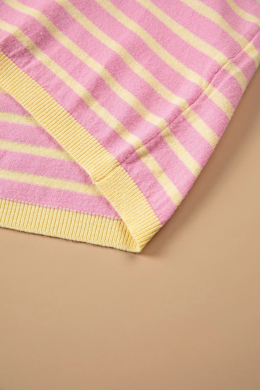 Plus Size Striped Long Sleeve Button Detail Sweater, image 12