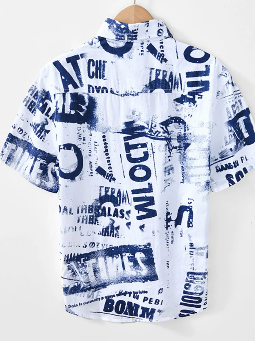 Men's Printed Button Up Short Sleeve Shirt, image 4