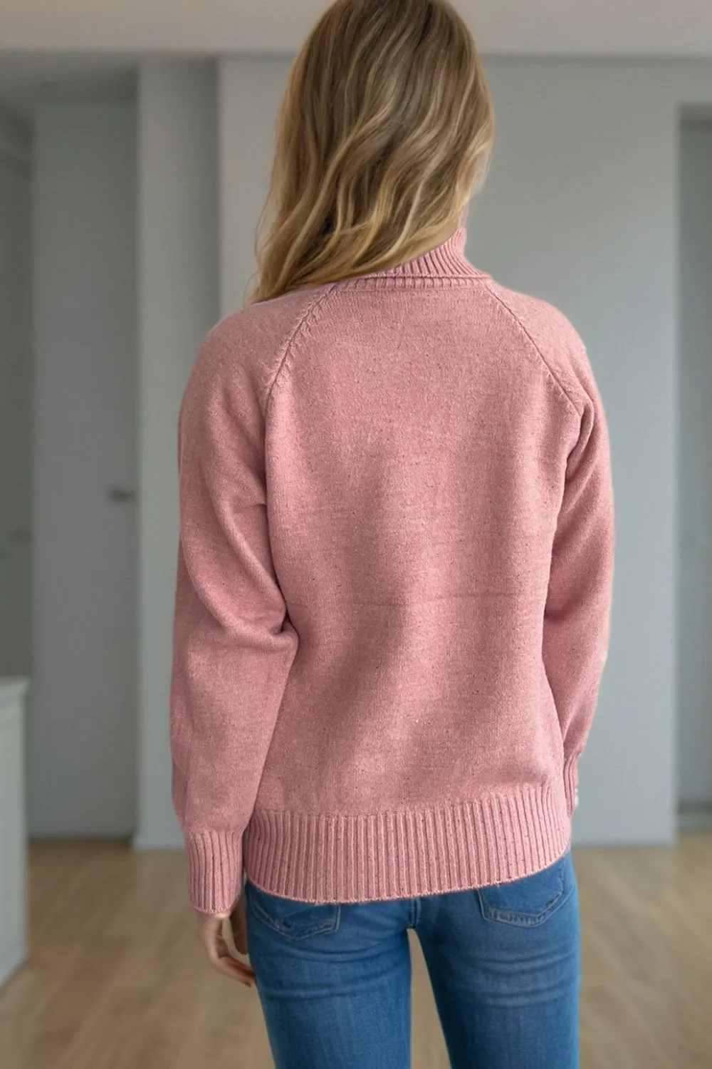 Ribbed Turtleneck Raglan Sleeve Sweater, image 16