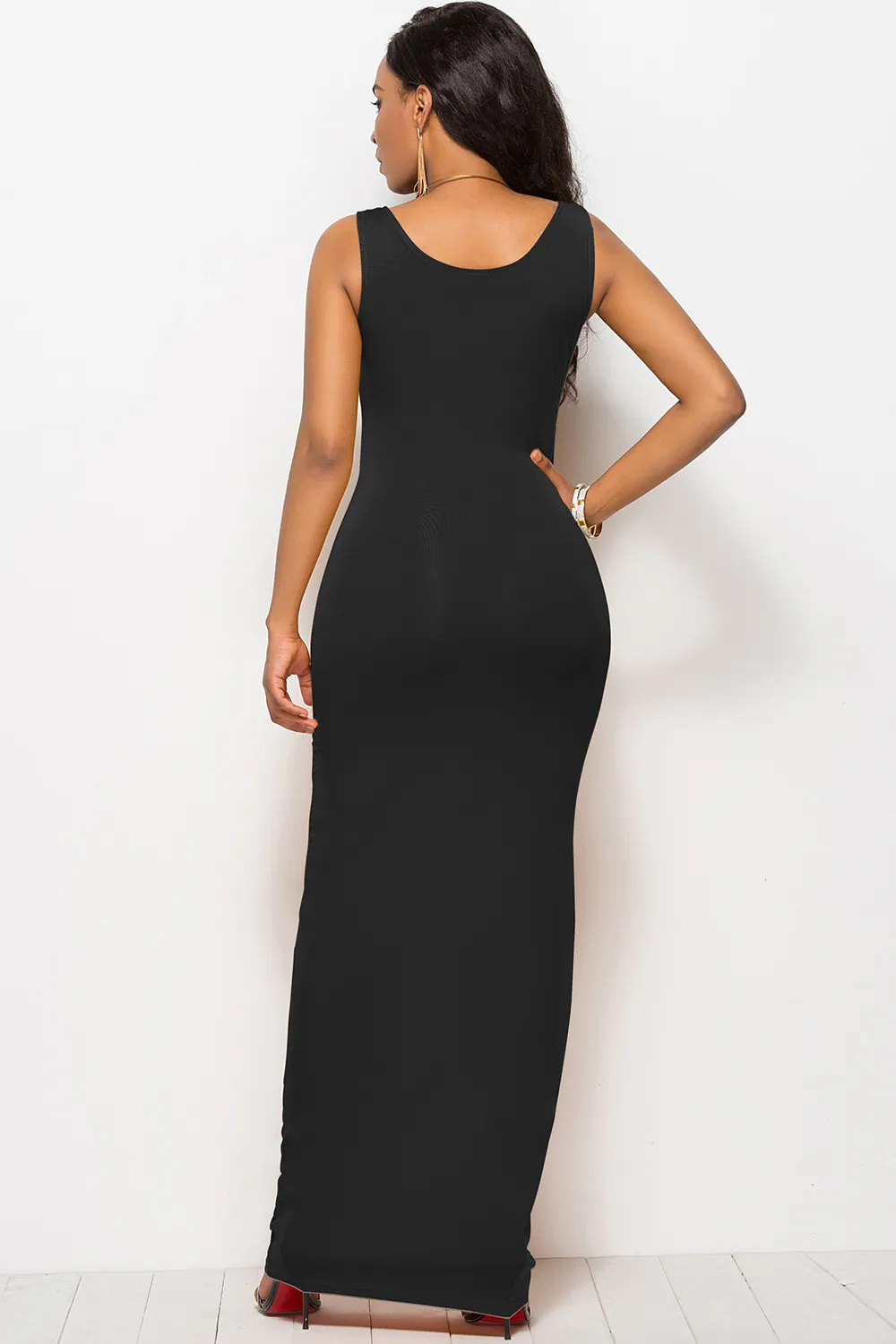 Scoop Neck Wide Strap Maxi Dress, image 29