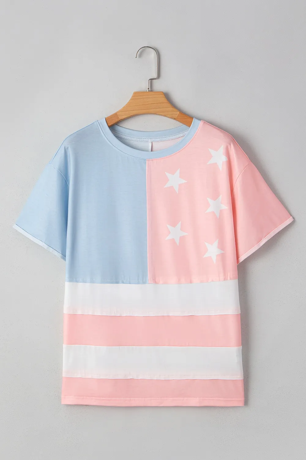 Patriotic Star Color Block T-Shirt, image 6