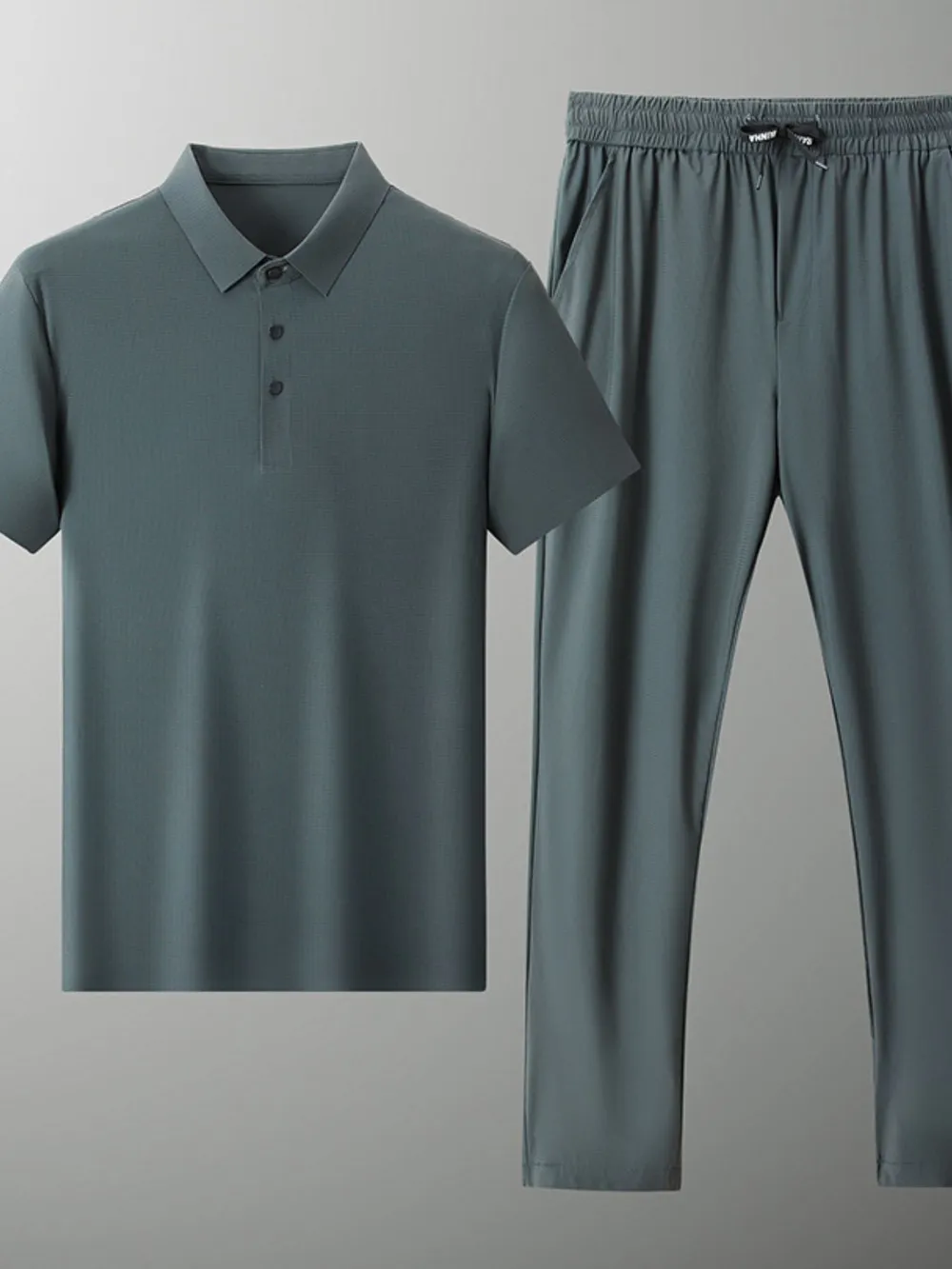 Men's Full Size Button Detail Short Sleeve Polo Plus Size, image 8