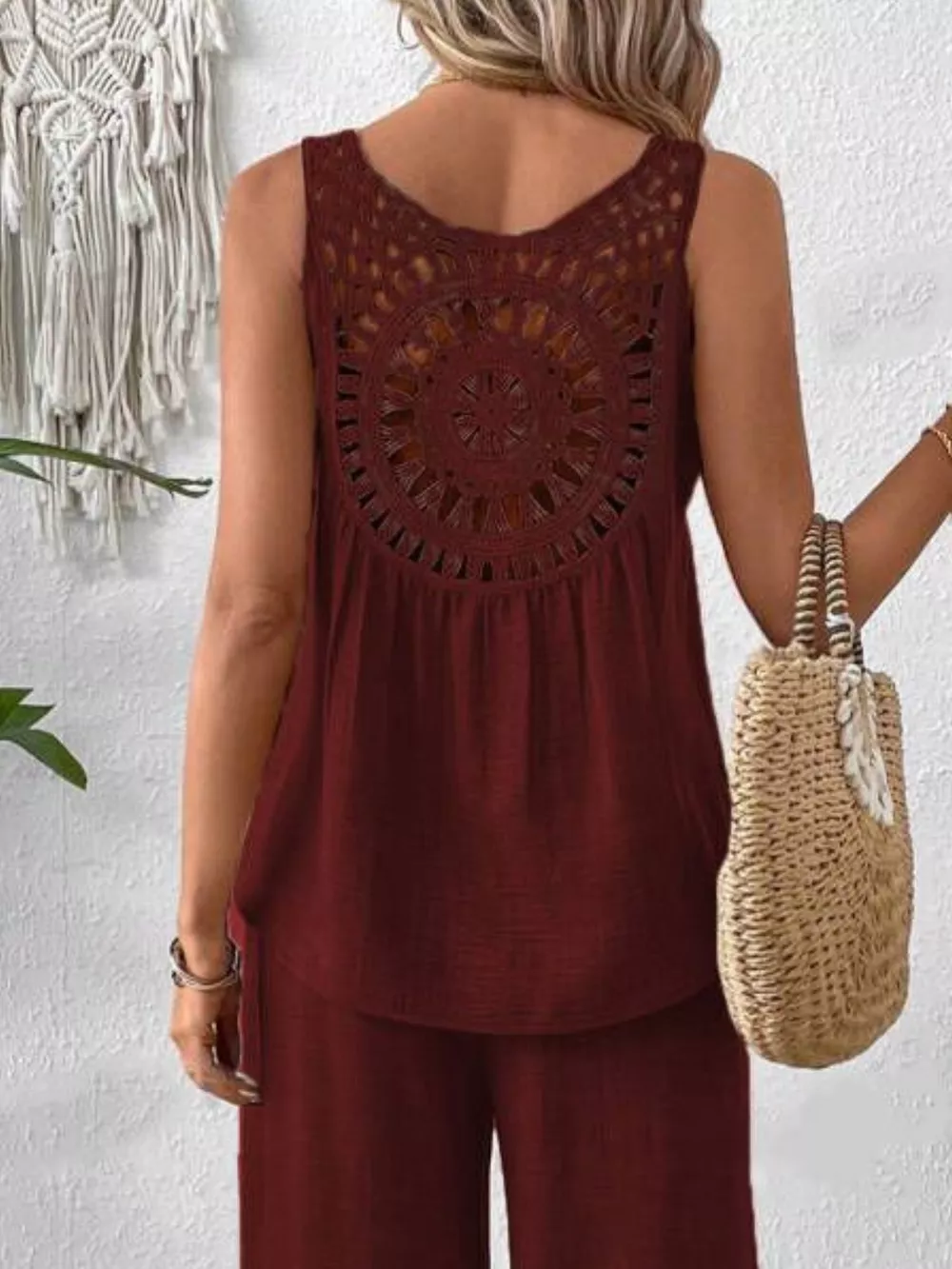 Round Neck Tank and Pants Set, image 16