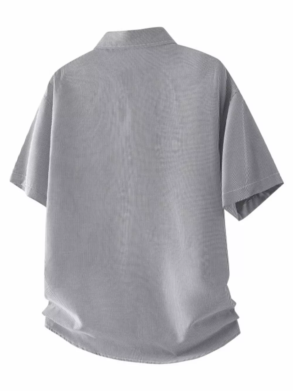 Men's Plus Size Casual Striped Short Sleeve Shirt, image 2