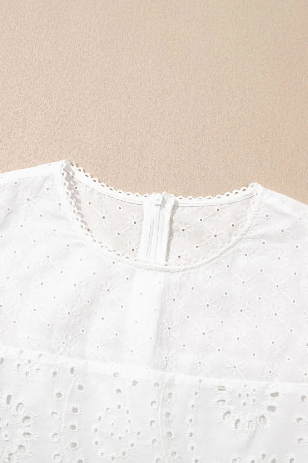 Floral Eyelet Embroidered Sleeveless Shift Dress, image 5