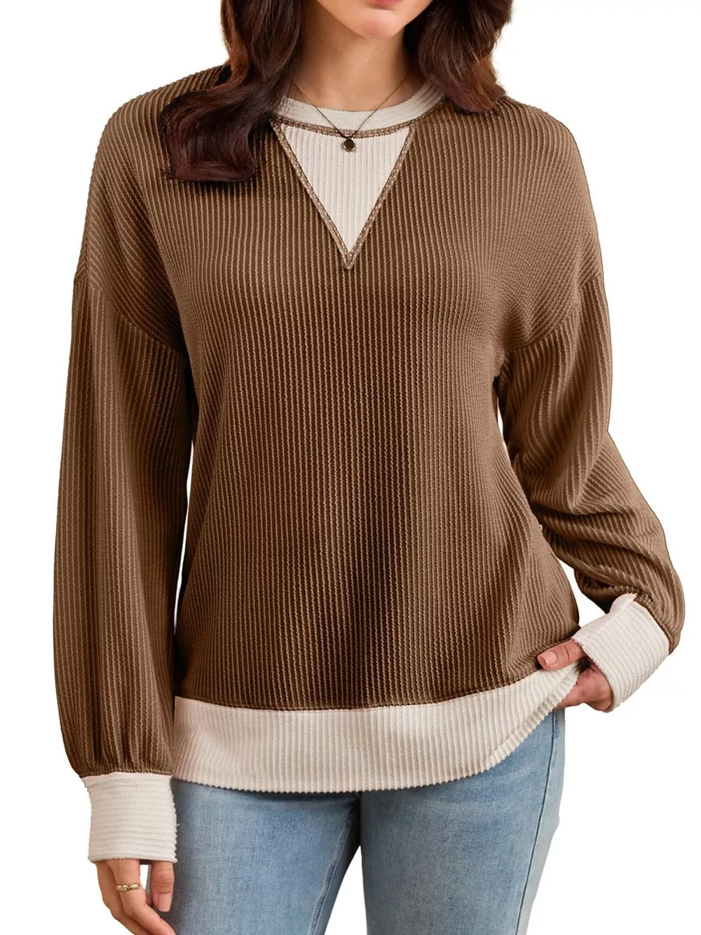 Contrast Dropped Shoulder Sweatshirt, image 17