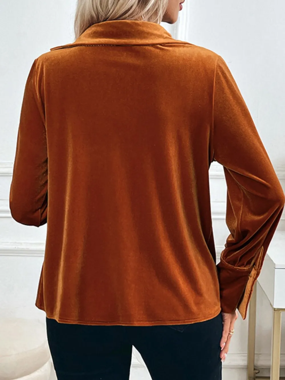Ruched Long Sleeve Blouse, image 7
