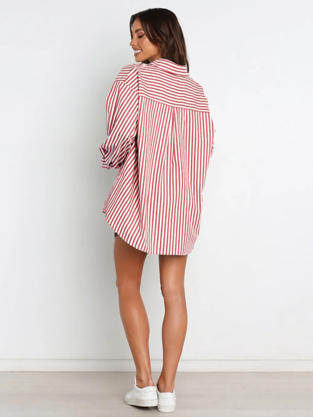 Striped Dropped Shoulder Shirt and Shorts Set, image 13