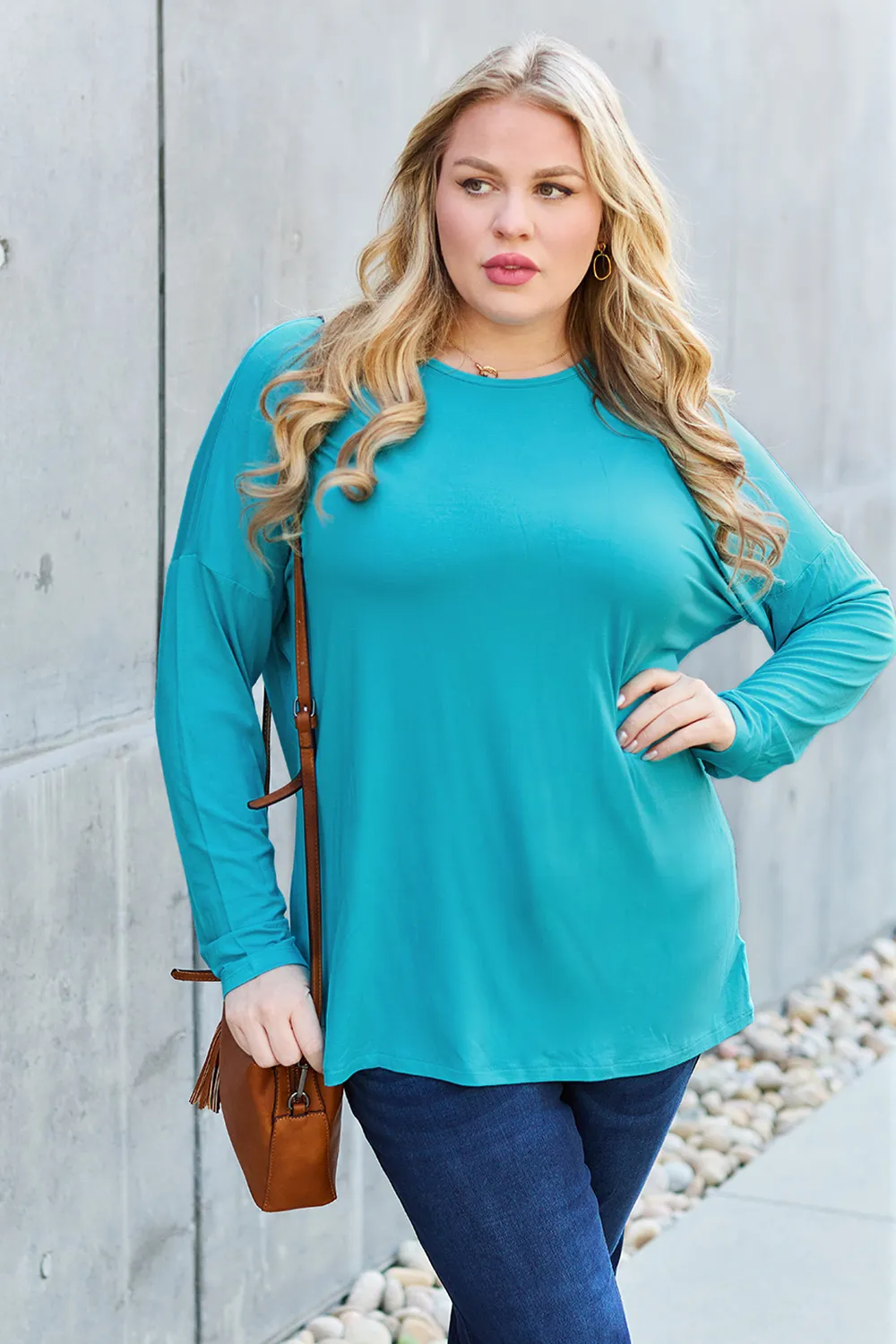 Full Size Round Neck Dropped Shoulder T-Shirt, image 24