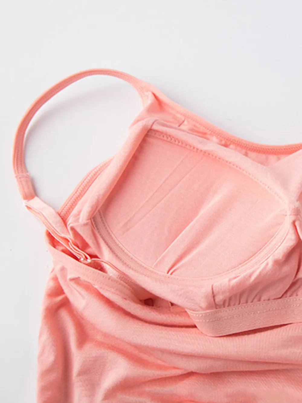 Round Neck Spaghetti Strap Cami Dress with Bra, image 5
