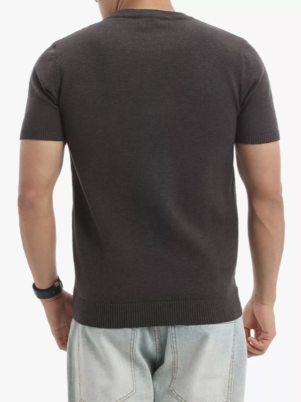 Men's Plus Size Casual Short Sleeve Knit Top, image 9