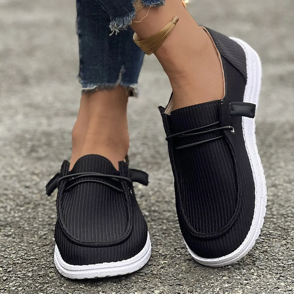 Round Toe Flat Slip-Ons