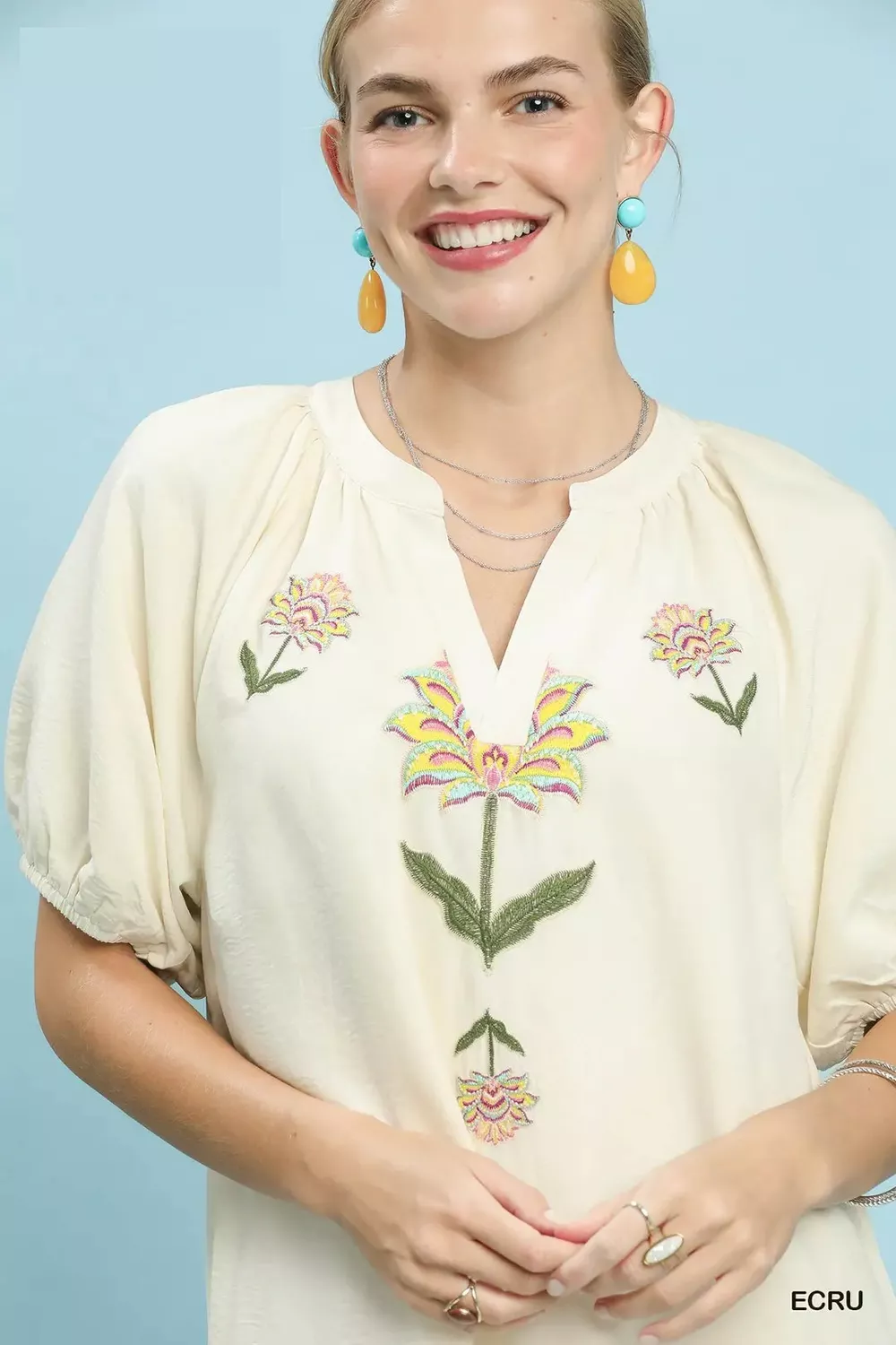 Embroidered Floral Babydoll Dress, image 4