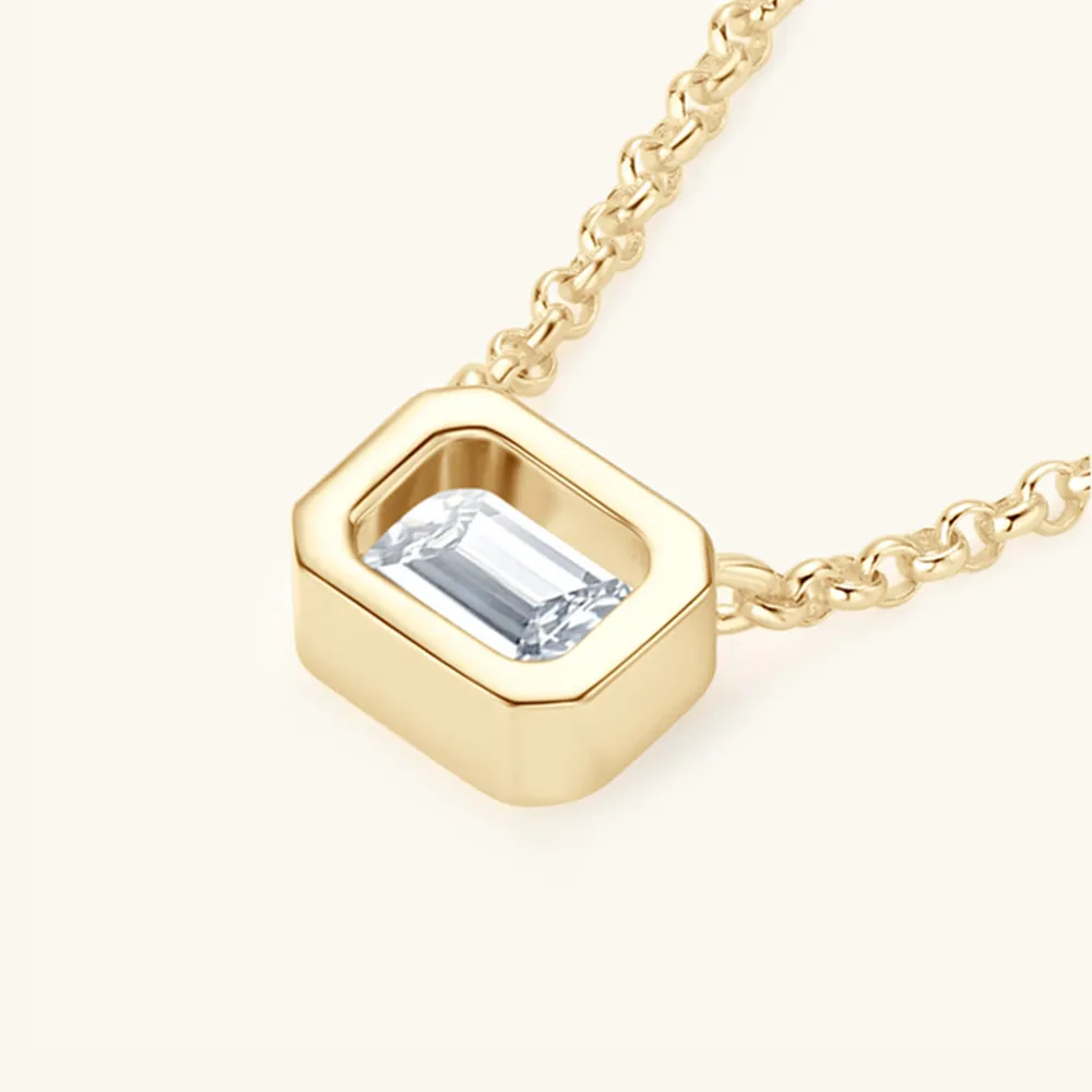 1 Carat Moissanite 925 Sterling Silver Pendant Necklace, image 3