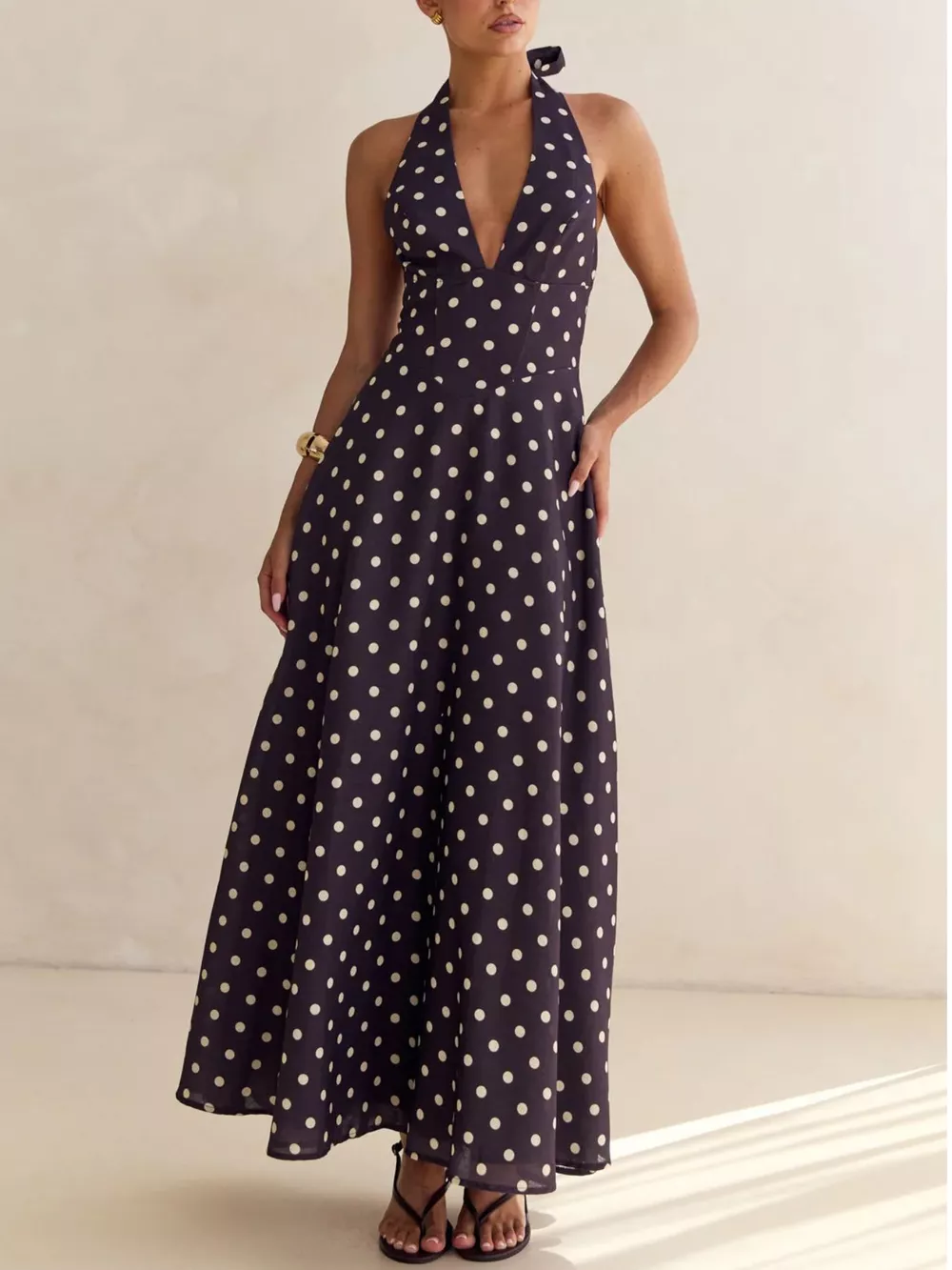 Floral Print Halter Neck Maxi Dress, image 31