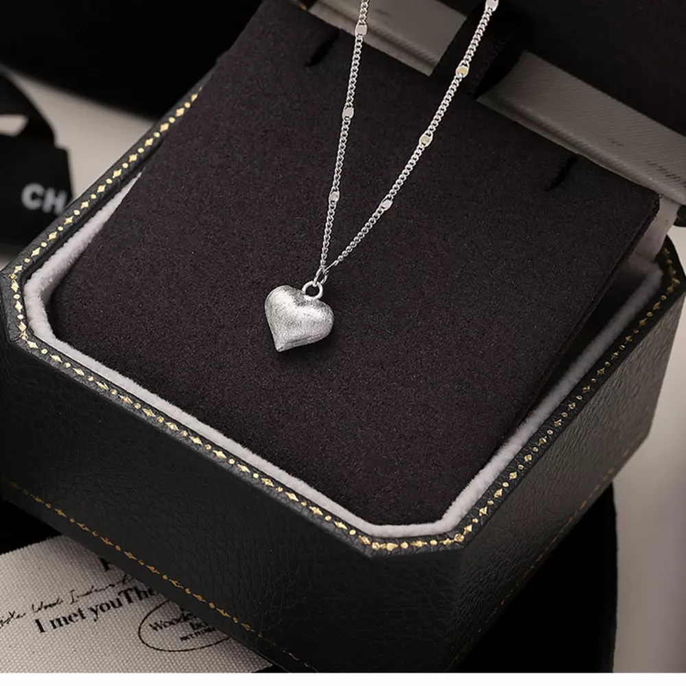 925 Sterling Silver Heart Necklace, image 9