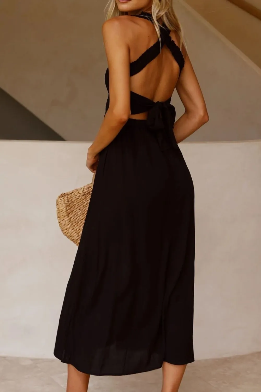 Crisscross Smocked Wide Strap Dress, image 10