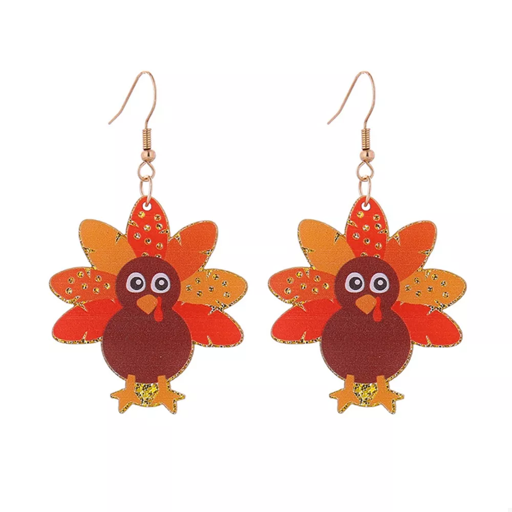Thanksgiving Turkey Dangle Earrings, image 5