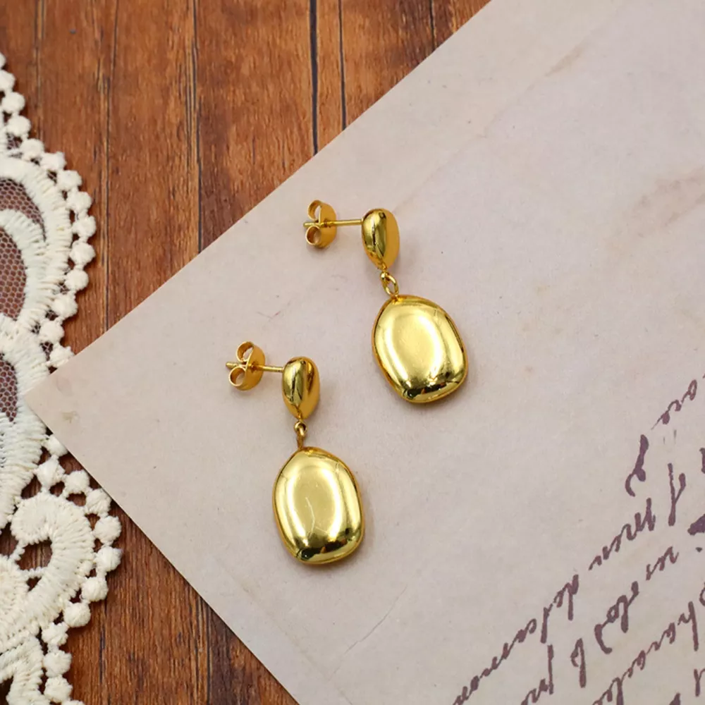 18K Gold-Plated Drop Earrings, image 4