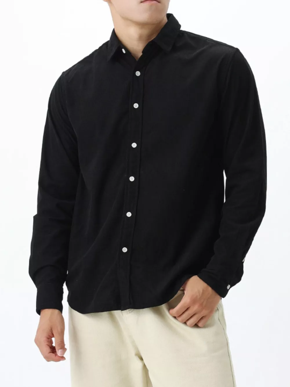 Men's Plus Size Button Up Long Sleeve Shirt, image 6