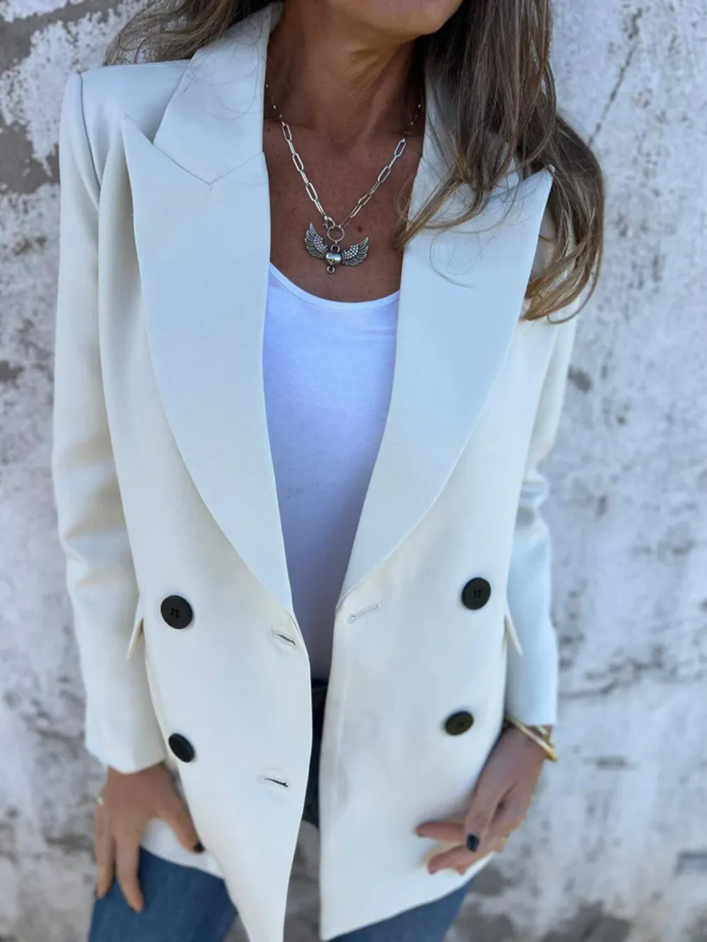 Full Size Collared Neck Long Sleeve Blazer, image 10