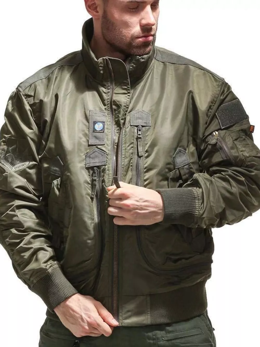 Men's Plus Size Zip Up Long Sleeve Jacket, image 5