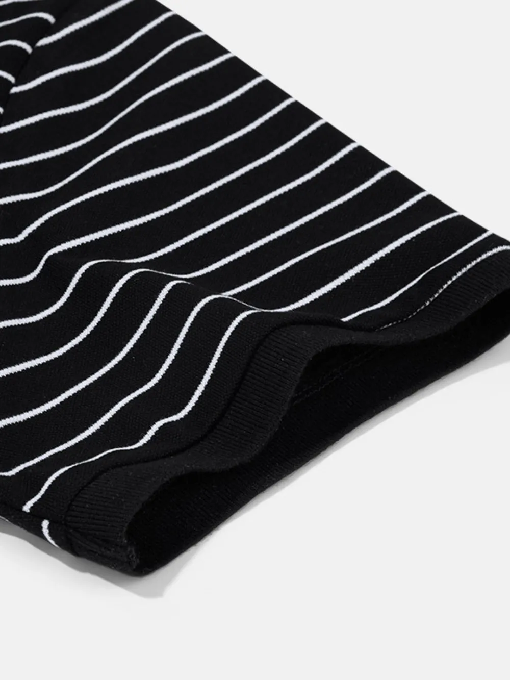 Men's Plus Size Striped Short Sleeve Polo Shirt, image 2