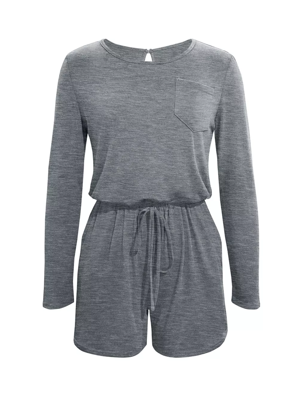 Long Sleeve Drawstring Romper, image 10