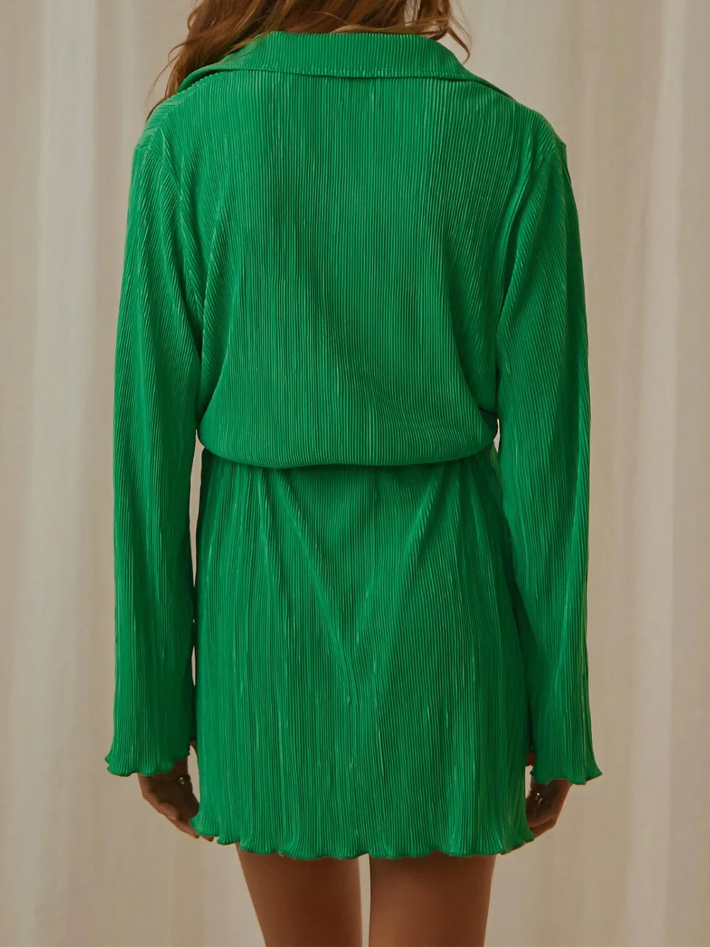 Tied Button Up Long Sleeve Dress, image 22