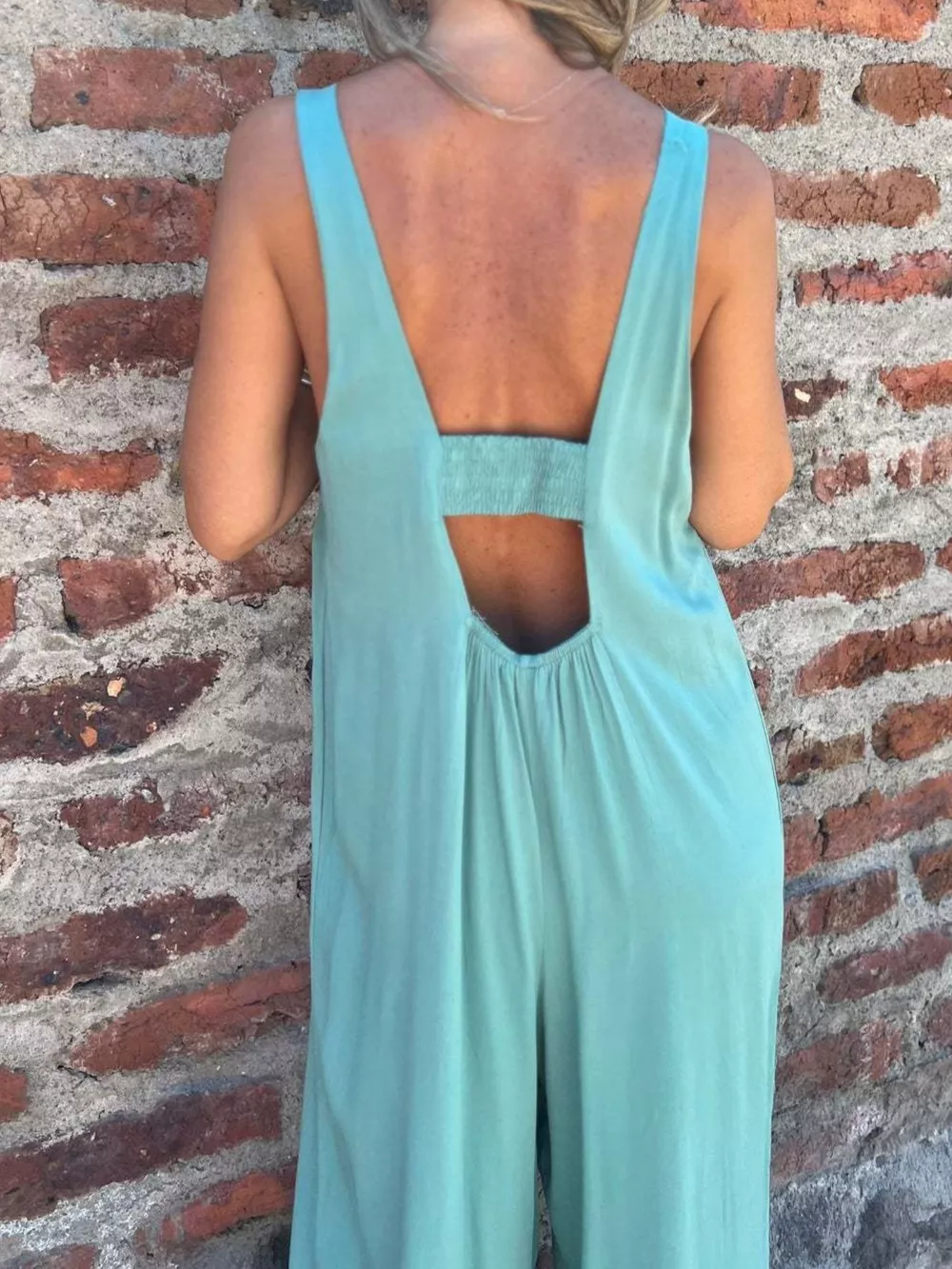 Full Size Button-Front Wide Leg Jumpsuit Plus Size, image 4