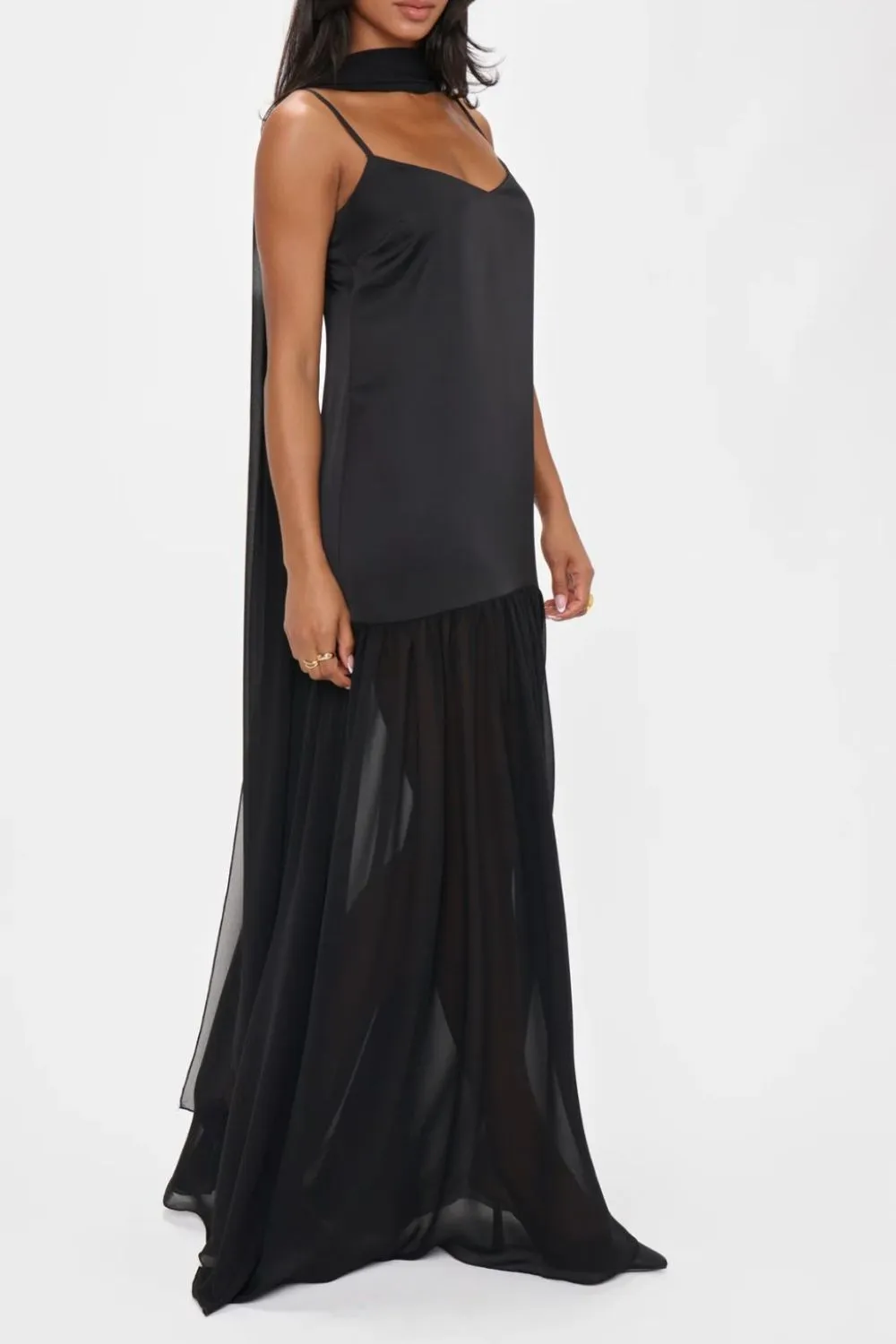 Adjustable Strap Maxi Cami Dress with Scarf, image 20