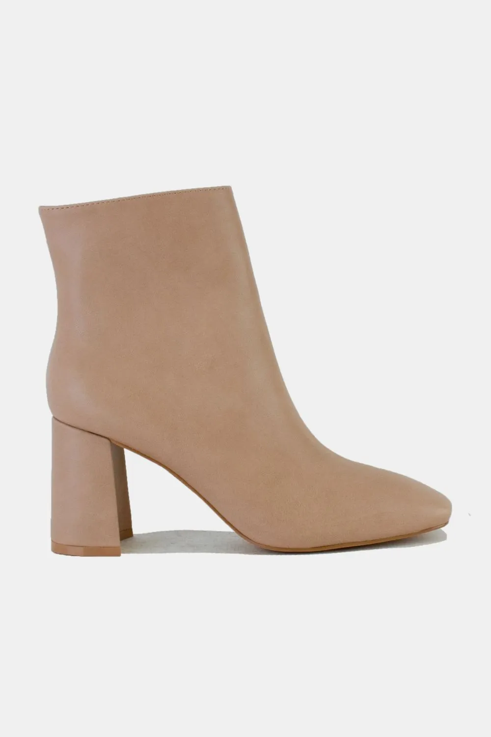 PU Leather Block Heel Boots with Side Zippers, image 3