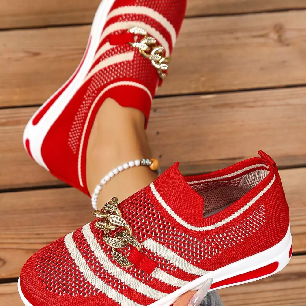 Round Toe Mesh Slip-Ons, image 9