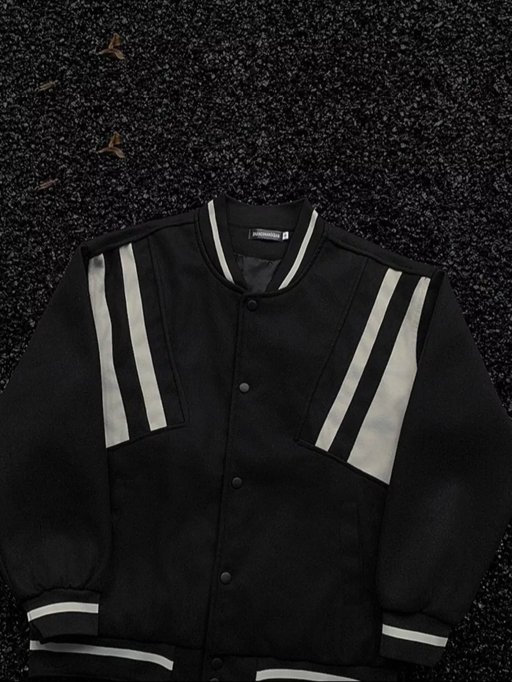 Men's Plus Size Striped Long Sleeve Jacket