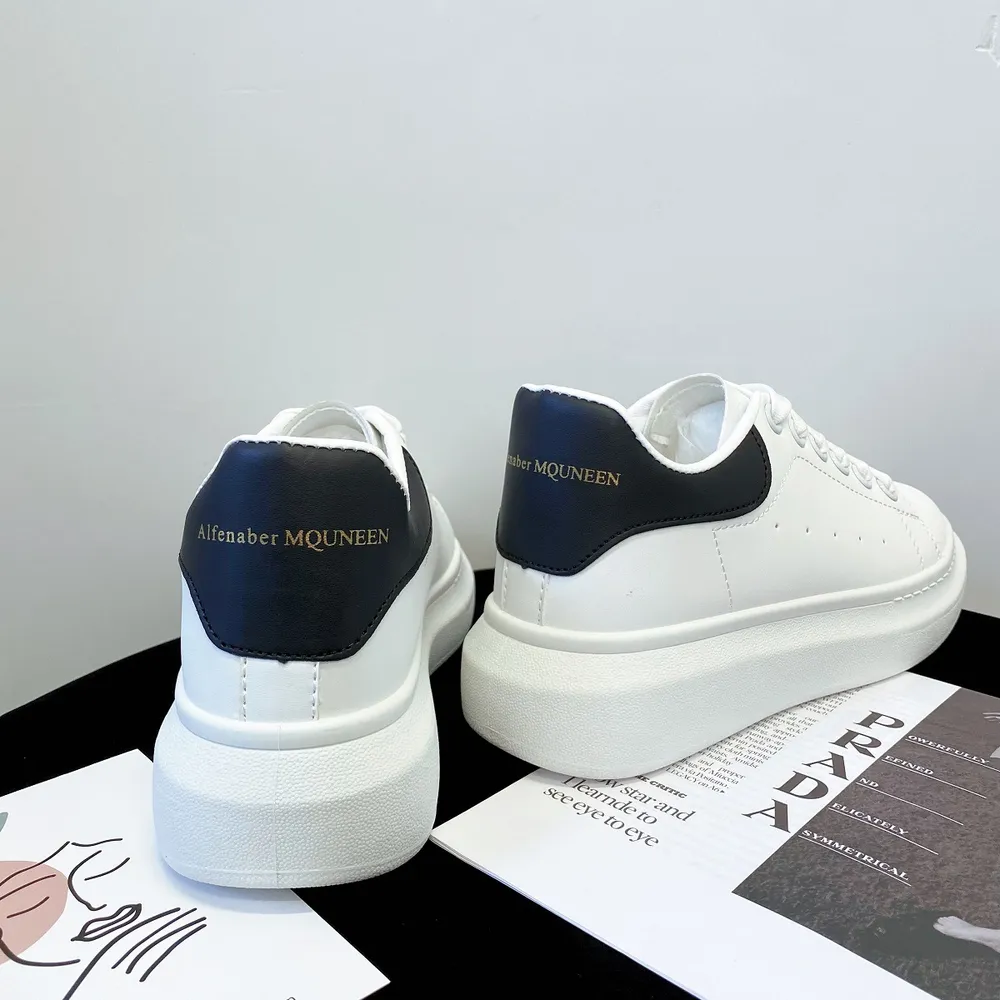 PU Leather Lace Up Round Toe Platform Sneakers, image 5