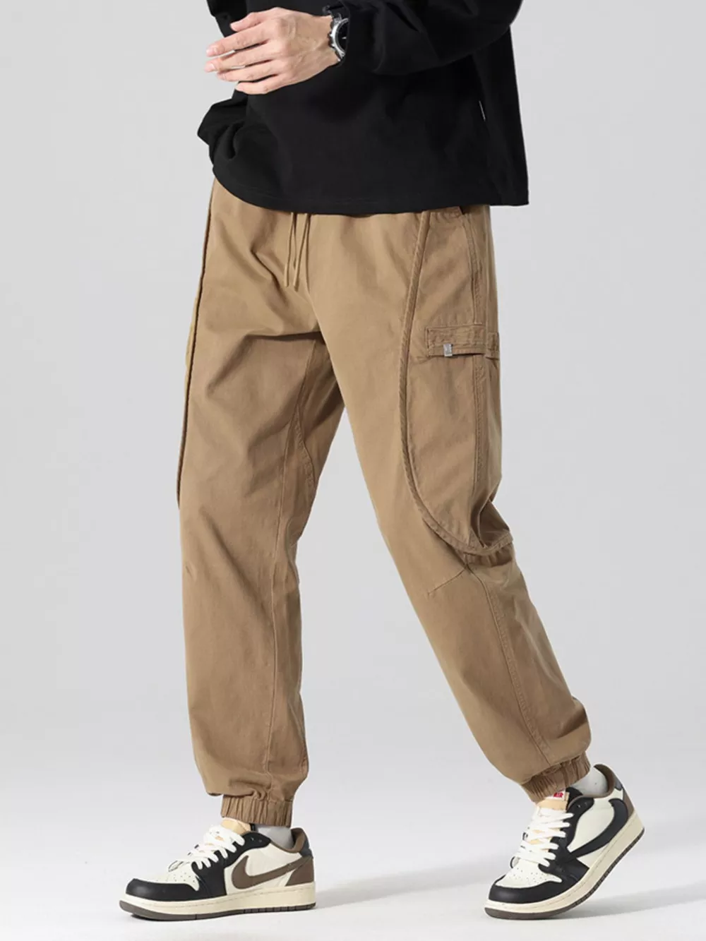 Men's Full Size Drawstring Loose Fit Joggers Plus Size, image 11