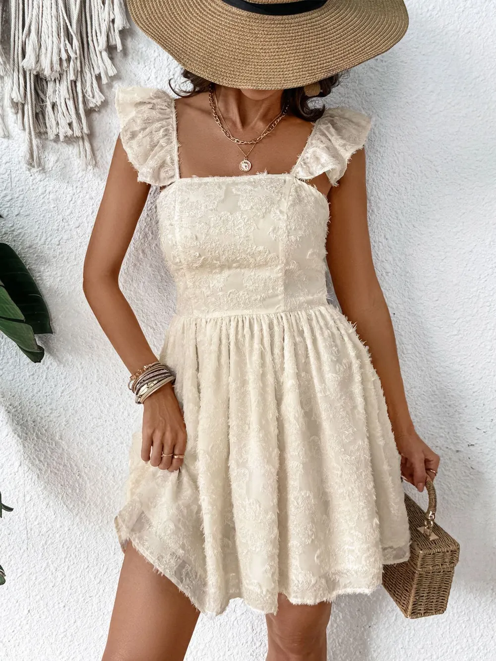 Cutout Cap Sleeve Mini Cami Dress, image 7