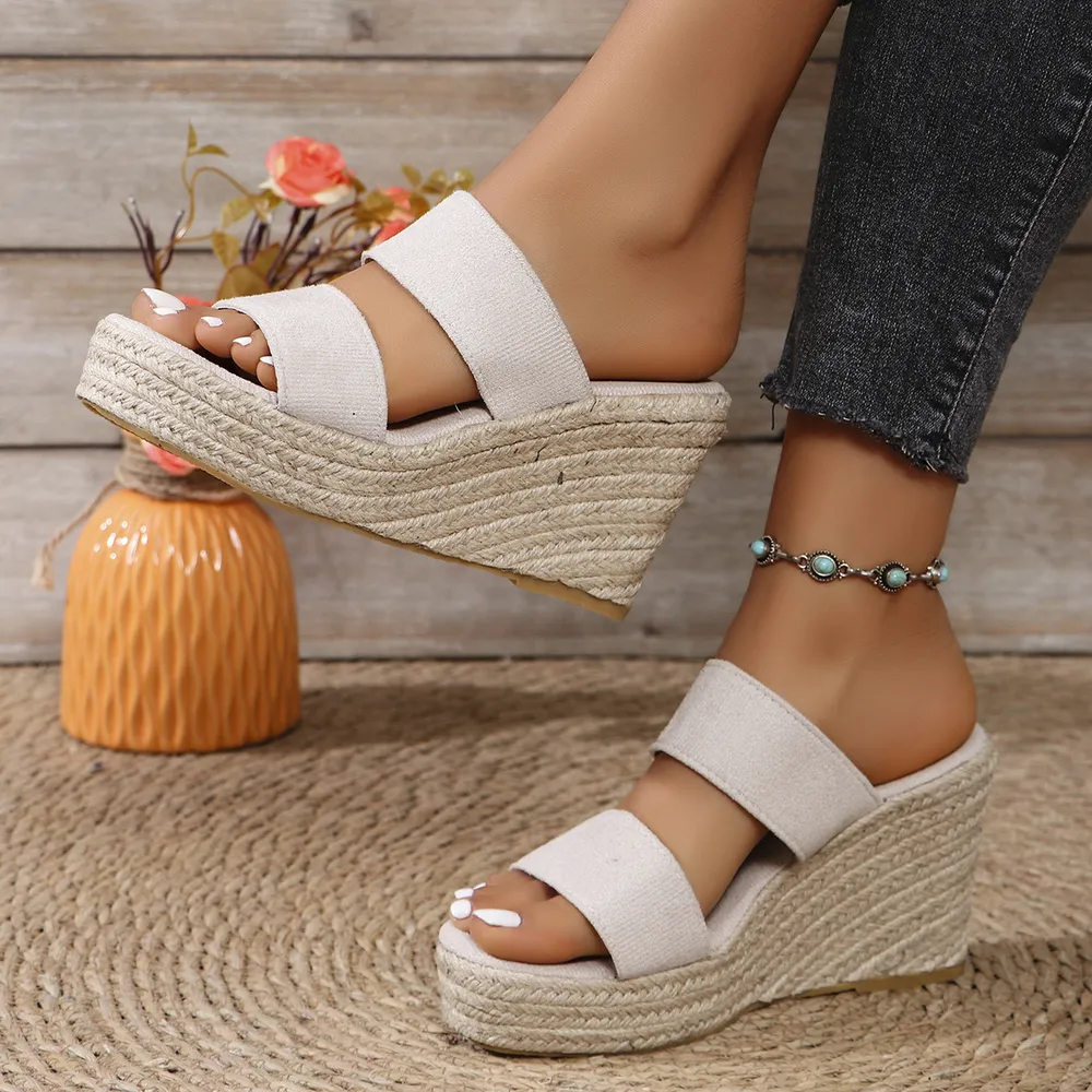 Open Toe Platform Wedge Sandals, image 7